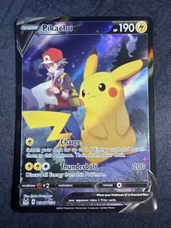 Pikachu V TG16/TG30 Swsh11: Lost Origin Trainer Gallery Holo Pokemon - Image 1
