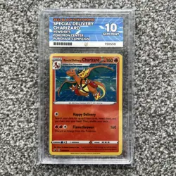 ACE 10 - Pokemon TCG Special Delivery Charizard Pokemon Centre SWSH075 LOW POP - Image 1