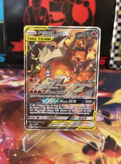 Pokemon Reshiram & Charizard GX SM201 SM Holo - Image 2