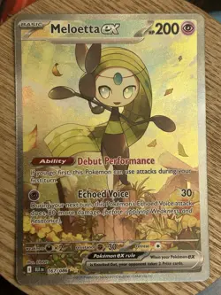 Pokemon TCG Meloetta ex 167/086 SV: Black Bolt Special Illustration Rare SIR NM - Image 1