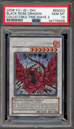 Yu-Gi-Oh! Black Rose Dragon Collectible Tins Wave 2 Promo CT05-EN003 PSA 10 - Image 1