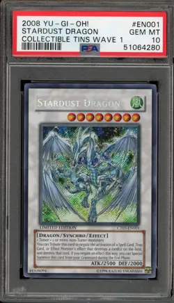 Yu-Gi-Oh! Stardust Dragon Collectible Tins Wave 1 Secret Promo CT05-EN001 PSA 10 - Image 1