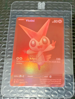 Pokemon English White Flare RED VICTINI 172/086 BWR CHASE CARD - Very Rare & HTF - Image 1