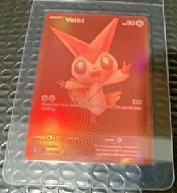 Pokemon English White Flare RED VICTINI 172/086 BWR CHASE CARD - Very Rare & HTF - Image 2