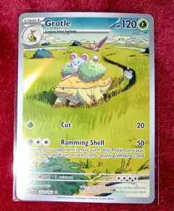 Grotle 164/162 Temporal Forces Illustration Rare Scarlet & Violet Pokemon Card - Image 1