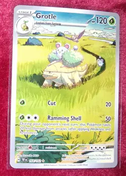 Grotle 164/162 Temporal Forces Illustration Rare Scarlet & Violet Pokemon Card - Image 2
