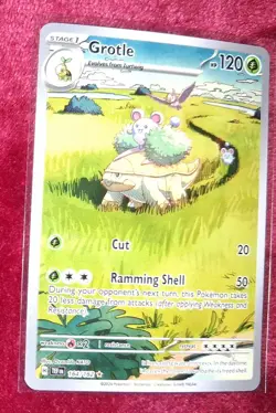Grotle 164/162 Temporal Forces Illustration Rare Scarlet & Violet Pokemon Card - Image 3