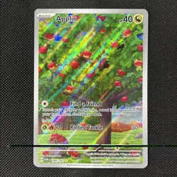 Applin Scarlet & Violet Twilight Masquerade Holo Illustration Card 185/167 - Image 1