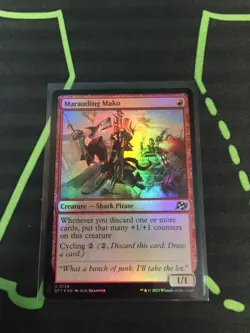 MTG Magic The Gathering Maurading Mako Foil DFT Shark Pirate Commander - Image 1