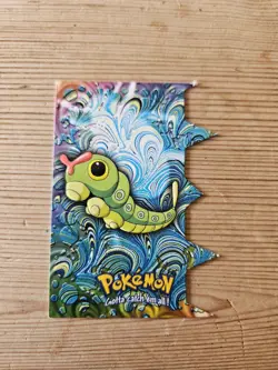 Topps Pokemon #10 Caterpie #EV1 of 12 Die Cut Embossed Card MP - Image 1