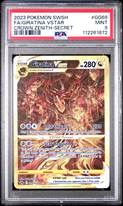 2023 POKEMON SWORD & SHIELD CROWN ZENITH SECRET FULL ART/GIRATINA VSTAR PSA 9 - Image 1