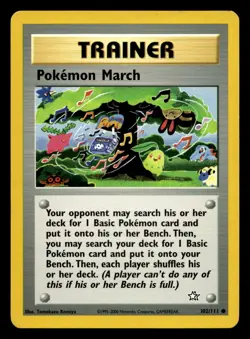 Pokemon March 102/111 Common Neo Genesis WOTC Pokemon LP - Image 1