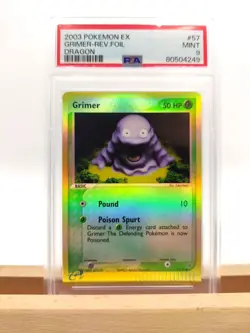 PSA 9 Grimer 57/97 Reverse Foil / Holo Ex Dragon 2003 Pokemon MINT - Image 1