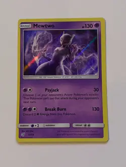Pokemon TCG Mewtwo Detective Pikachu 12/18 Holo Holo Rare - Image 1