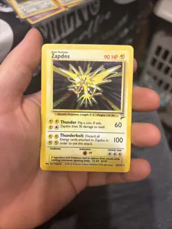 Pokemon TCG Zapdos 20/130 Base Set 2 Holo Foil Rare No2 - Image 1