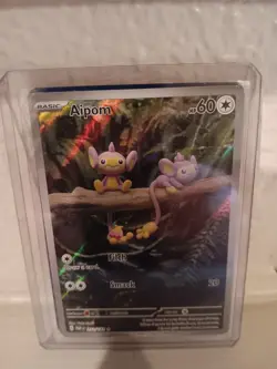Pokemon TCG Aipom 211/182 Holo Illustration Rare Full Art Paradox Rift S&V - Image 1