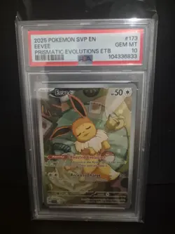 Eevee ETB SVP-173 PSA 10 Promo Prismatic Evolutions Pokemon Card Game - Image 1