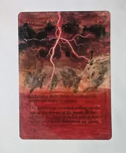 LIGHTNING BOLT M11 2011 MTG Magic the Gathering ALTERED - Image 1