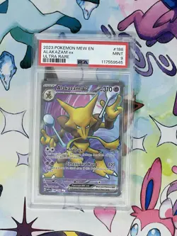 Pokemon TCG Alakazam EX Holo Ultra Rare 188/165 151 English PSA 9 - Image 1