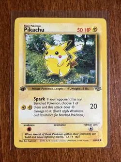 [NM/MINT] 1999 Pokemon Jungle Pikachu 1st Edition #60/64 Common - Image 1