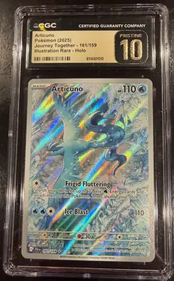 2025 POKEMON JOURNEY TOGETHER ILLUSTRATION RARE #161 ARTICUNO CGC 10 PRISTINE - Image 1