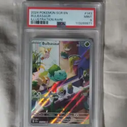Pokemon Bulbasaur Sv07 Stellar Crown Illustration Rare Holo 143/142 PSA 9 - Image 1