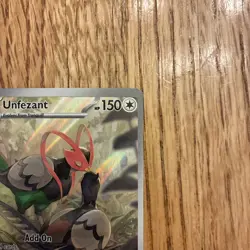 2025 Pokemon Unfezant Full Art Holo Black Bolt Illustration 150/086 - Image 3