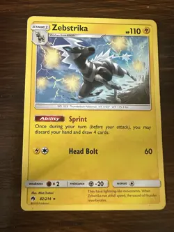 Zebstrika 82/214 Lost Thunder Pokemon TCG LP - Image 1
