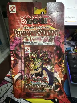 2002 YuGiOh Pharaoh's Servant Blister Booster Pack Sealed Square Original Konami - Image 1