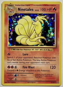 Ninetales 15/108 (LP) Holo Rare XY Series: Evolutions 2016 Pokemon Card TCG - Image 1