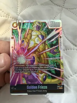 Dragon Ball Super Cards Fusion World Golden Frieza SCR FB02-140 Secret Rare - Image 1