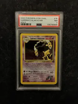 Pokemon Sabrina's Alakazam Gym Challenge 16/132 Holo Unlimited Rare PSA 7 2000 - Image 1