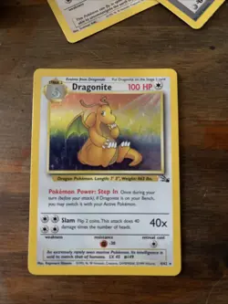 Pokemon Dragonite Trading Card Holo Rare Jungle 4/62 - Image 1