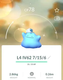 #0132 Shiny Ditto [Costume] [Pokemon GO] [30 Day Trade] Read Description - Image 1
