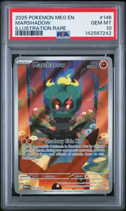 2025 POKEMON MEG EN-MEGA EVOLUTION ILLUSTRATION RARE #146 MARSHADOW PSA 10 - Image 1