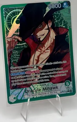 One Piece Card Game – Dracule Mihawk OP14-020 – Leader Parallel Holo – NM - Image 3