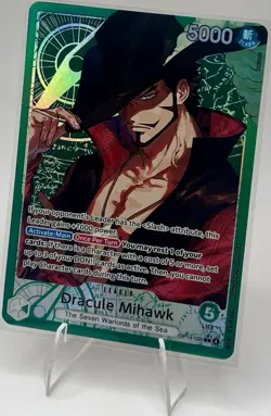 One Piece Card Game – Dracule Mihawk OP14-020 – Leader Parallel Holo – NM - Image 5