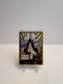 One Piece TCG Dracule Mihawk Gold Don!! OP14 English The Azure Sea's Seven (DON) - Image 1