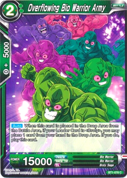 Dragon Ball Super Card BT1-078 C Overflowing Bio Warrior Army Near Mint - Image 1