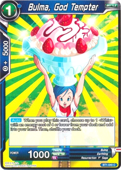 Dragon Ball Super Card BT1-040 C Bulma, God Tempter Near Mint - Image 1