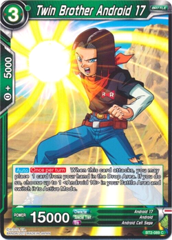 Dragon Ball Super Card BT2-089 C Twin Brother Android 17 Near Mint - Image 1