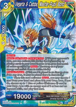 Dragon Ball Super Card XD1-08 ST Vegeta & Cabba, Master-Pupil Bond (Foil) - Image 1