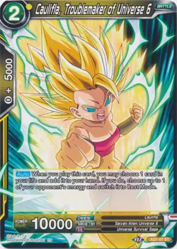 Dragon Ball Super Card XD1-07 ST Caulifla, Troublemaker of Universe 6 Near Mint - Image 1