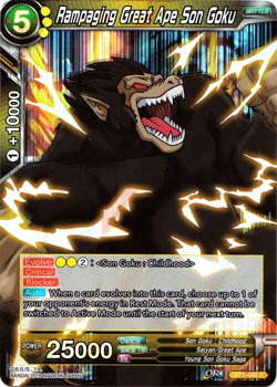 Dragon Ball Super Card BT3-089 R Rampaging Great Ape Son Goku (Holo) Near Mint - Image 1