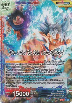 Dragon Ball Super Card BT9-100 UC Ultra Instinct Son Goku Limits Surpassed - Image 1