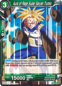 Dragon Ball Super Card BT2-079 C Aura of Rage Super Saiyan Trunks - Image 1