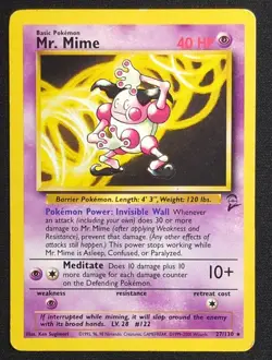 Mr Mime 27/130 Base Set 2 Pokemon Card - Image 1
