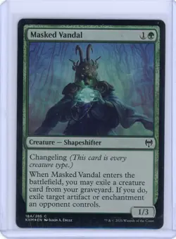 MTG Masked Vandal FOIL #184/285 Kaldheim Common KHM NM/M - Image 1