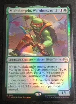 MTG TMNT - Michaelangelo, Weirdness to 11 - Foil Rare - Image 1