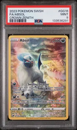 Absol GG16/GG70 PSA 9 - 2023 Pokemon Crown Zenith Galarian Gallery - Image 1